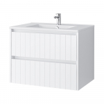 Vonios spintelė su praustuvu Riva SA 70G, Balta Matinė