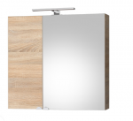 Spintelė su 2 durelėm, LED ap&scaron;vietimu, ki&scaron;tukiniu lizdu Riva SV70-11 Sonoma Oak