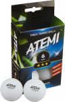 Stalo teniso kamuoliukai Atemi 3* balti 1300.533, (6vnt.pak.)