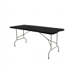Sulankstomas lauko stalas, 180 x 70 x 74 cm, juodas