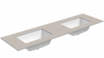 Dvigubas praustuvas Kame Universal, WP/16-3/H15-P3-D, 160 cm, Smėlio akmuo HPL