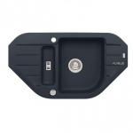 Granitinė plautuvė ALVEUS NIAGARA 60 05M, juoda metalic