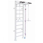 Medinė &scaron;vedi&scaron;ka gimnastikos sienelė SANRO SMILE balta 243x64cm