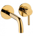 Aukso spalvos mai&scaron;ytuvas praustuvui i&scaron; sienos OMNIRES Y1215HGL