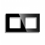 Dvivietis stiklo rėmelis Feelspot, juodas