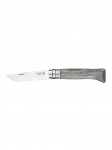 Peilis Opinel Nr.8 Laminated Grey nerūdijančio plieno a&scaron;menimis ir pilka beržo rankena