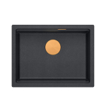 Plautuvė Quadron LOGAN 100, HQJ6045U8_PVDC1_U, juodas deimantas