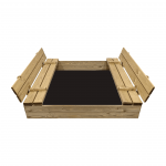 Smėlio dėžė Bonus Orbis, 120x120cm, su patiesalu, ruda