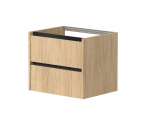 Spintelė po praustuvu Kame City, BU/6-3DR/35P2, juodi profiliai, 60 cm, &Scaron;viesus ąžuolas