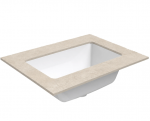 Praustuvas su stalvir&scaron;iu Kame Universal, WP/6-3/H18-P3, 60 cm, Žemės akmens HPL