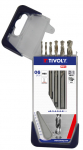 Metalo grąžtų rinkinys HSS pilnai &scaron;lifuoti Tivoly Clipster PRO 6vnt &Oslash;2-8mm