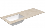 Praustuvas su stalvir&scaron;iu Kame Universal, WP/12-3/H18-P3-L, 120 cm, Žemės akmens HPL
