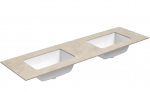 Dvigubas praustuvas Kame Universal, WP/16-3/H18-P3-D, 160 cm, Žemės akmens HPL