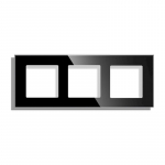 Trivietis stiklo rėmelis Feelspot, juodas