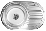 Nerūdijančio plieno plautuvė D7750PF de&scaron;inė SATIN su sifonu
