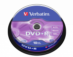 Verbatim 43498 DVD+R AZO 4.7GB 16X Matt Silver Surface diskai (10 vnt pakuotėje)