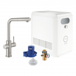 Virtuvinio mai&scaron;ytuvo ir filtro sistemos kompektas GROHE Blue Professional L-spout kit 31326DC2, nerūdijančio plieno