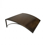 Durų stogelis 80 &times; 120 cm, rudas