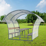 Pavėsinė Sachara 6m (uždengtas stogas ir &scaron;onai) 6mm bronza