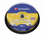 Verbatim 43488 DVD+RW SERL 4.7GB 4X Matt Silver Surface diskai (10 vnt pakuotėje)