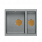 Plautuvė Quadron LOGAN 150, HCQL5646U5-C1_I, sidabrinis akmuo