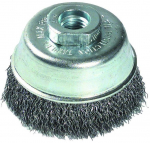 Steel wire cupbrush for angle grinder, 95mm, corrugated &Oslash;0.35mm, M14