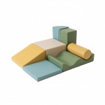 Mink&scaron;tų kaladėlių komplektas &bdquo;Sukutis&rdquo;, tamsiai pastelinis