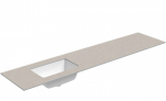 Praustuvas su stalvir&scaron;iu Kame Universal, WP/20-3/H15-P3-L, 200 cm, Smėlio akmuo HPL