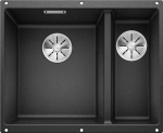 Granito plautuvė BLANCO SUBLINE 340/160-U antracito, 523548, pagrindinis dubuo kairėje