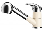 Virtuvinis mai&scaron;ytuvas su i&scaron;traukiama žarna KERNAU KWT 04 PO OLD WHITE / CHROME