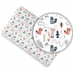 Ankras paklodė  su guma 120x60 lapė takelis