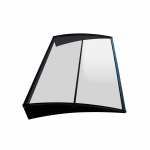 Durų stogelis 80 &times; 120 cm, skaidrus