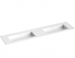 Dvigubas praustuvas Kame CORIAN, CN2014618-D-BS, 200 cm, balta matinė