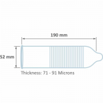 Prezervatyvai Pasante Ribbed (1 vnt)