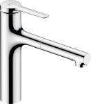 Plautuvės mai&scaron;ytuvas su i&scaron;traukiama žarna Hansgrohe Zesis M33, 74801000, chromo