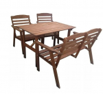 Lauko baldų komplektas Garden Set, rudas, 4 vietų