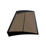 Durų stogelis 80 &times; 120 cm, rudas