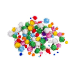 Pom Poms Glitter rinkinys 100 vnt