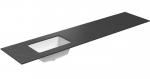 Praustuvas su stalvir&scaron;iu Kame Universal, WP/20-3/H17-P3-L, 200 cm, Juoda lava HPL
