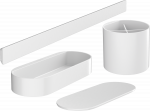 Vonios aksesuarų rinkinys Hansgrohe WallStoris, 27968700, baltas matinis