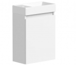 Vonios pintelė KAMĖ MINI, BU/40x22-L/D02-MN, su 1 durimis, kairėje pusėje, 40 cm, matinė balta