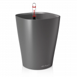 Vazonas su savaiminio drėkinimo sistema LECHUZA DELTINI, 14903, antracito metalinė