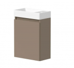 Vonios pintelė KAMĖ MINI, BU/40x22-L/D15-MN, su 1 durimis, kairėje pusėje, 40 cm, kakavinė