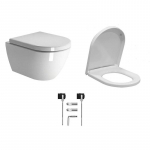 Pakabinamas bebriaunis unitazas su Soft Close dangčiu PURA GSI Swirlflush&reg; 881511 + MS86CN11 + FISR2