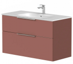 Spintelė po praustuvu Kame BIG, BU/10-3DR/40-BIG, 100 cm, Antikinė raudona