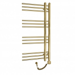 Elektrinis rank&scaron;luosčių džiovintuvas WOBBEE GLASTON GOLD PVD 50x100cm braižyto aukso spalvos de&scaron;ininis su tenu su laidu W-GLAS-50100BG+300SCGM-R