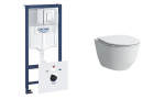 Potinkinio rėmo ir pakabinamo klozeto komplektas Grohe 38827000 + Laufen H8669570000001