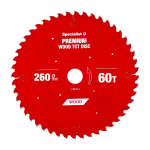 SPECIALIST+ pjovimo diskas Wood 260x60Tx30mm