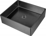 Nerūdijančio plieno plautuvė S4837HYB black 1.2 mm padedama ant stalvir&scaron;io