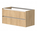 Spintelė po stalvir&scaron;iu KAME CITY, BUC/10-3DR/35P3, balti profiliai, 100 cm, &Scaron;viesus ąžuolas